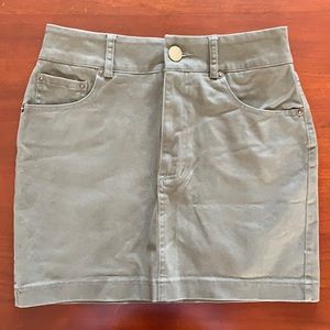 Olive Green Forever 21 Mini Skirt